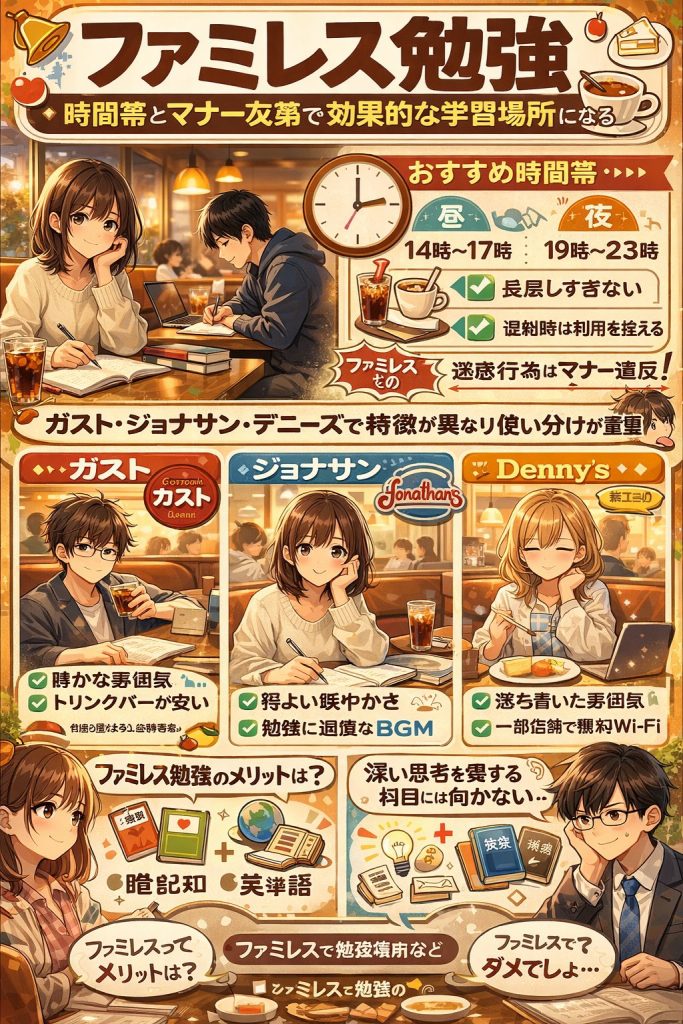 ファミレスでの学習法ガイド