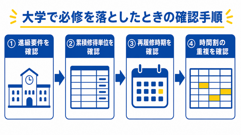 必修科目を落とした後の4つの確認