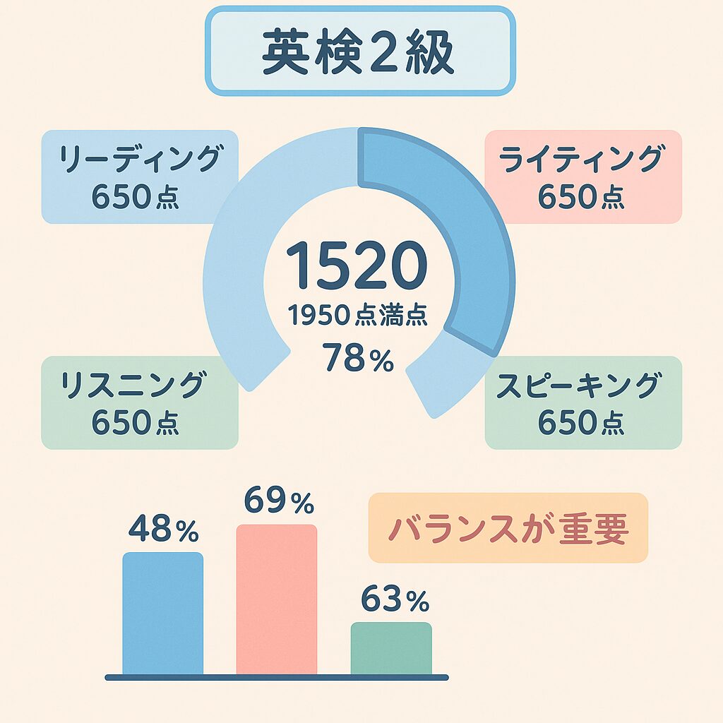 英検2級 何問正解で合格