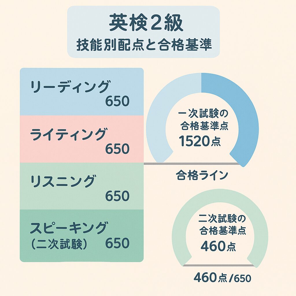 英検2級 何問正解で合格