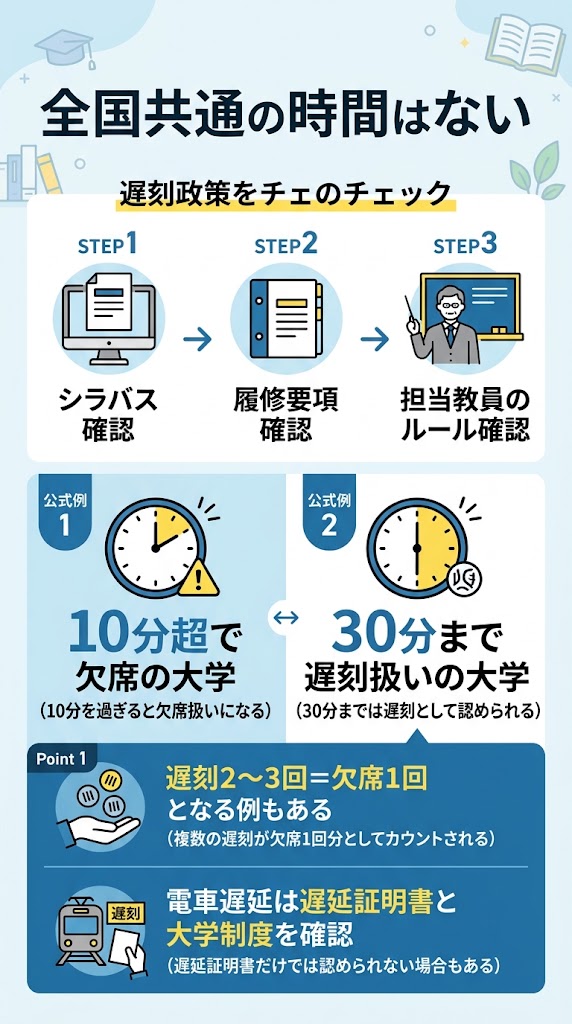 大学遅刻何分まで？