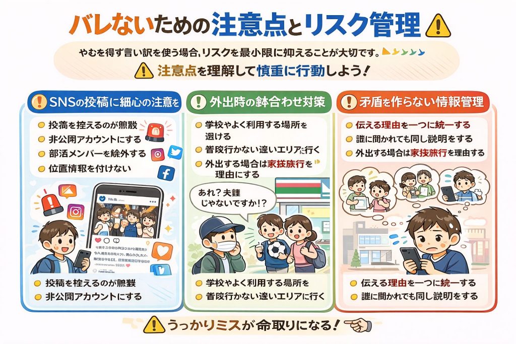 バレないための注意点とリスク管理