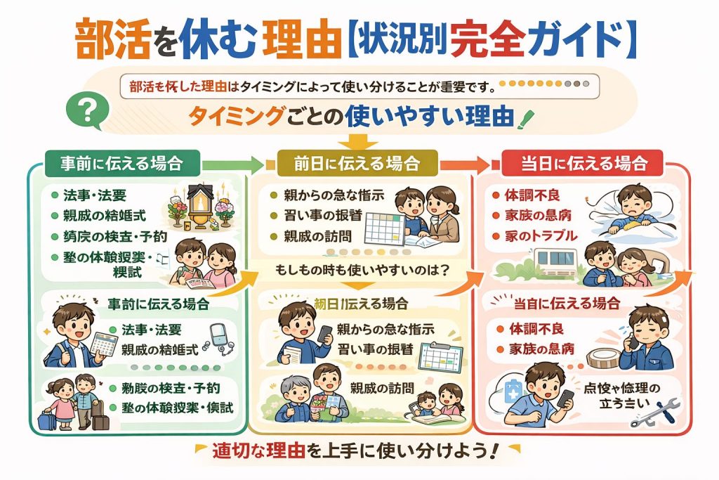部活を休む理由【状況別完全ガイド】