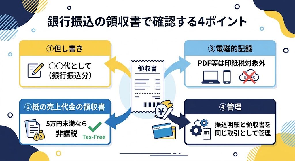 銀行振込の領収書で確認する4ポイント