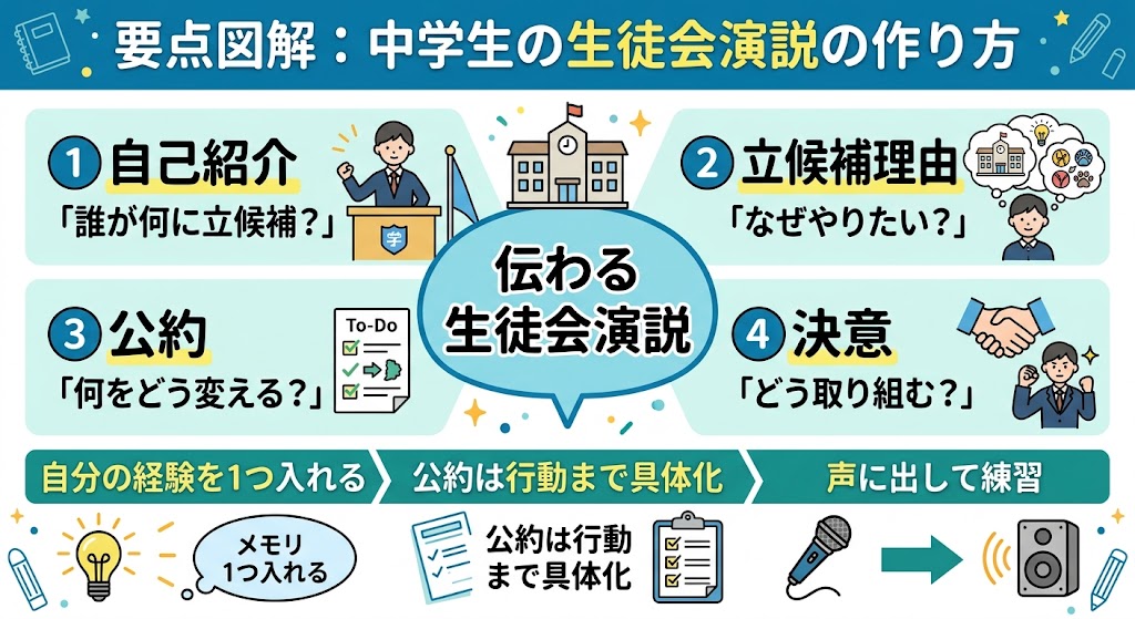 中学生の生徒会演説の作り方