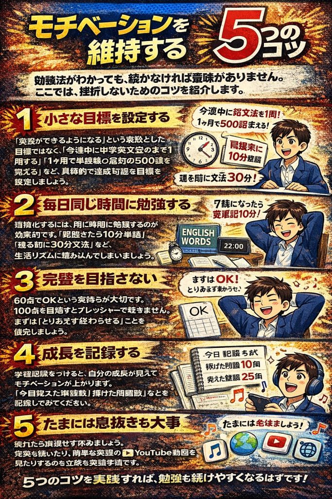 モチベーションを維持する5つのコツ