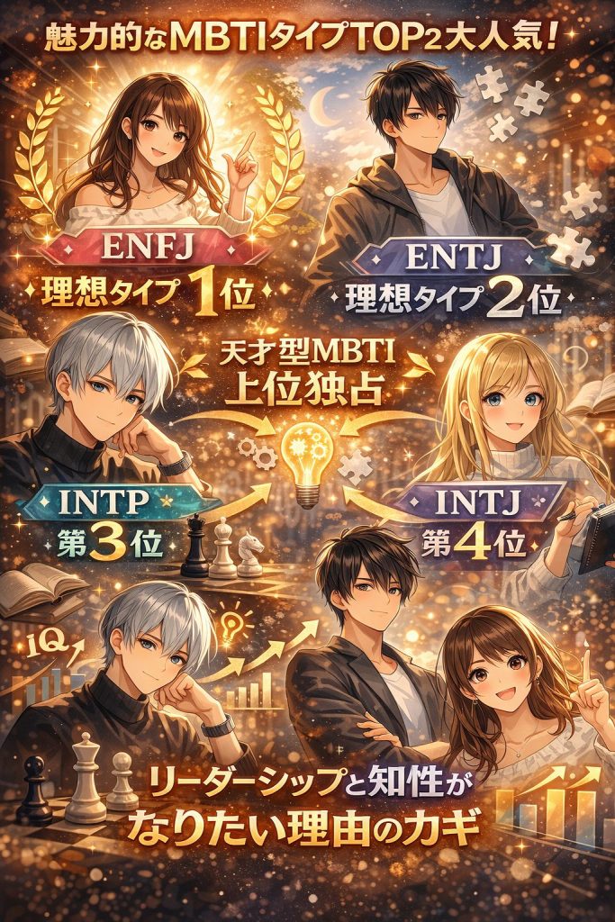 最新の調査データをもとに、みんながなりたいと思うMBTIランキング