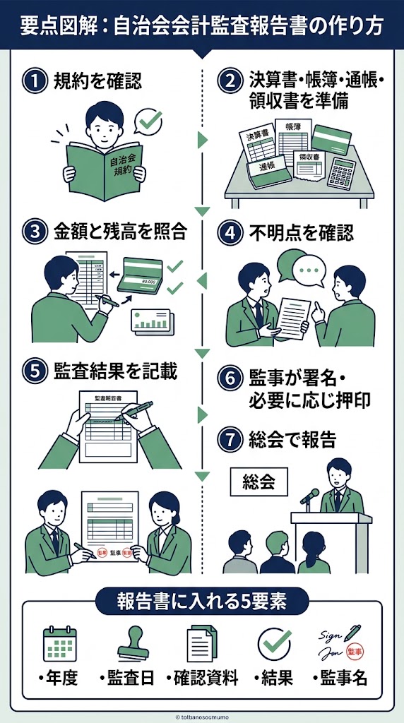 自治会会計監査報告書の作り方