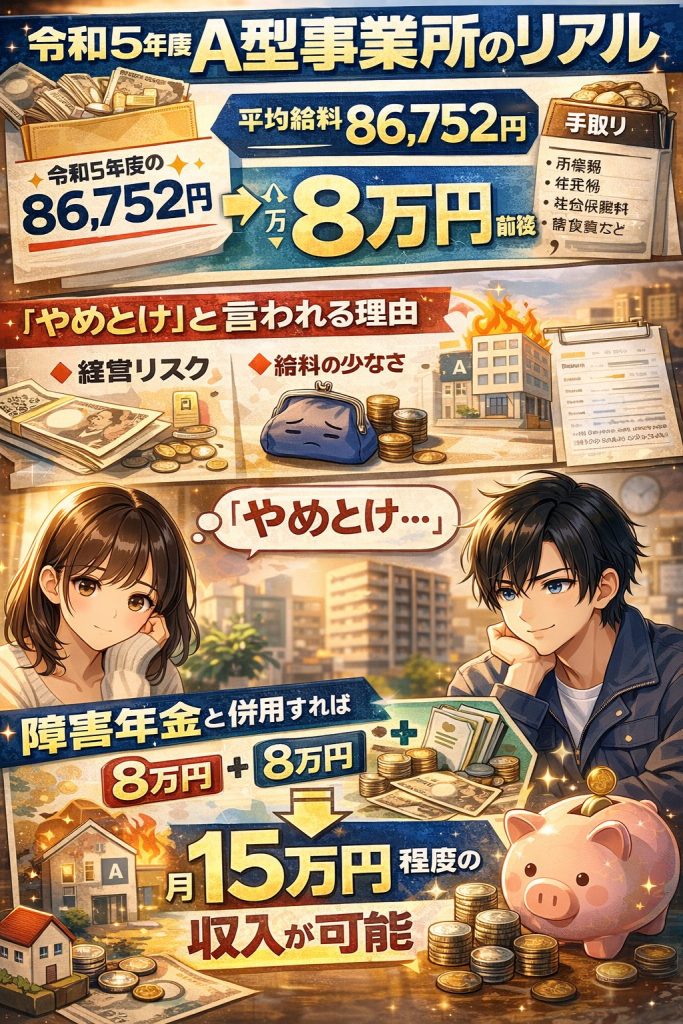 A型事業所の給料の実態と、なぜ「やめとけ」と言われるのかについて