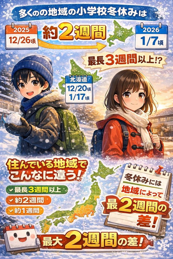 北海道の冬休みの違い