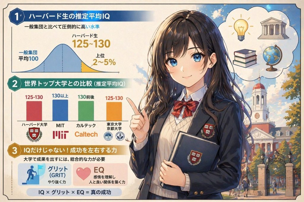 ハーバード学生のIQと成功の要素