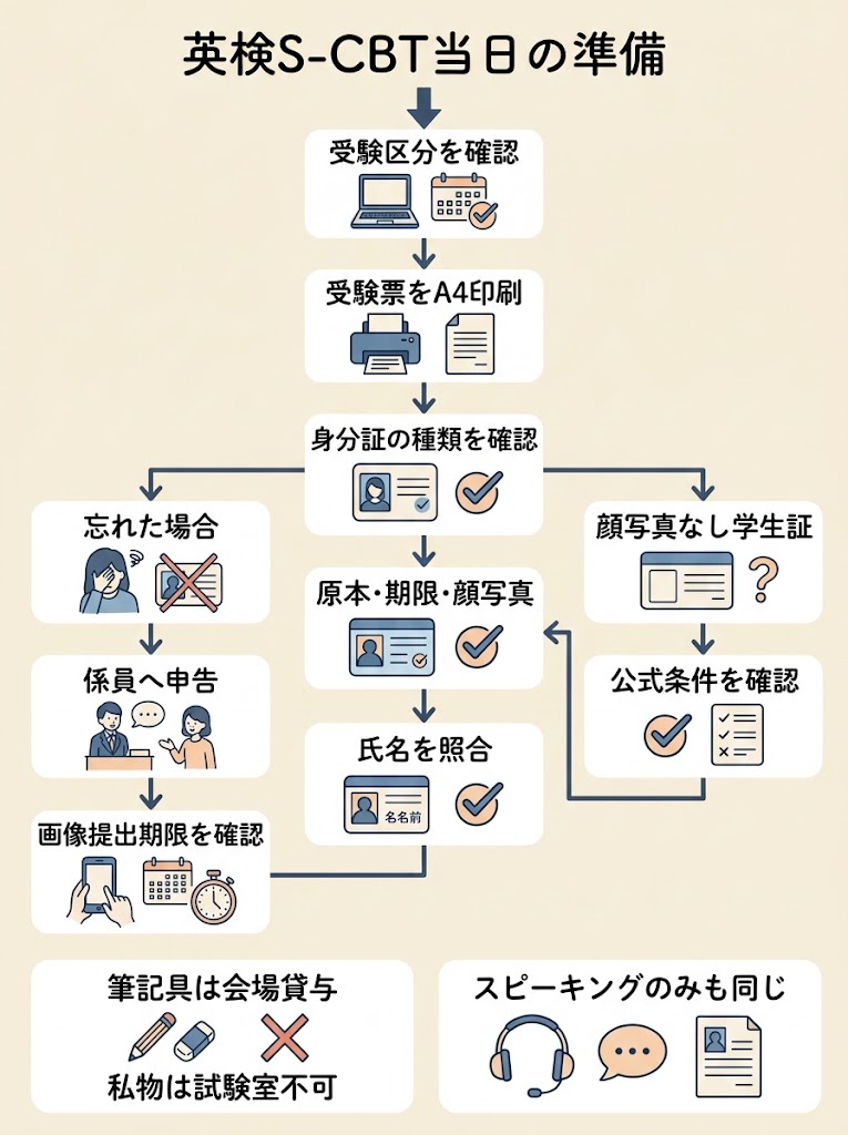 英検S-CBT当日の準備